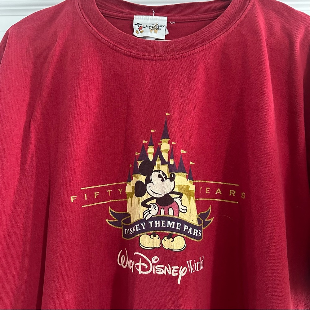 Vintage Walt Disney World 50th Anniversary Mickey Mouse T-Shirt